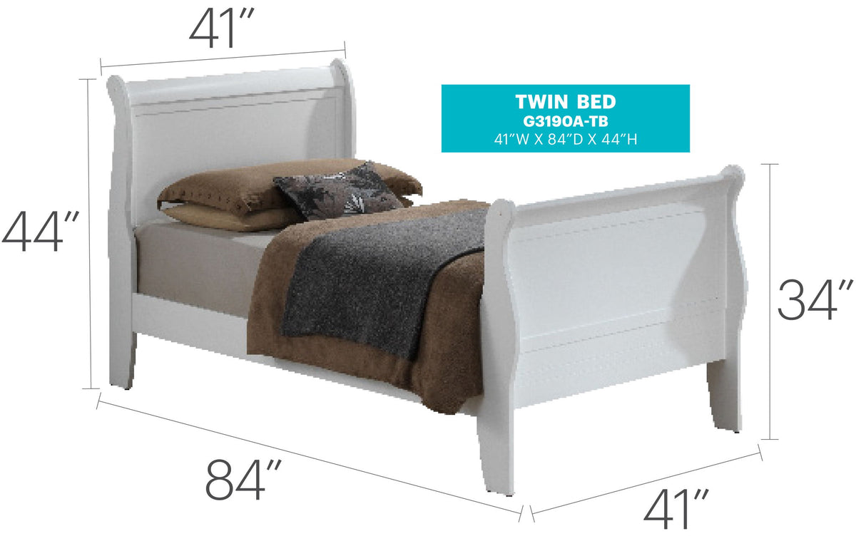 Panel Sleigh Bed