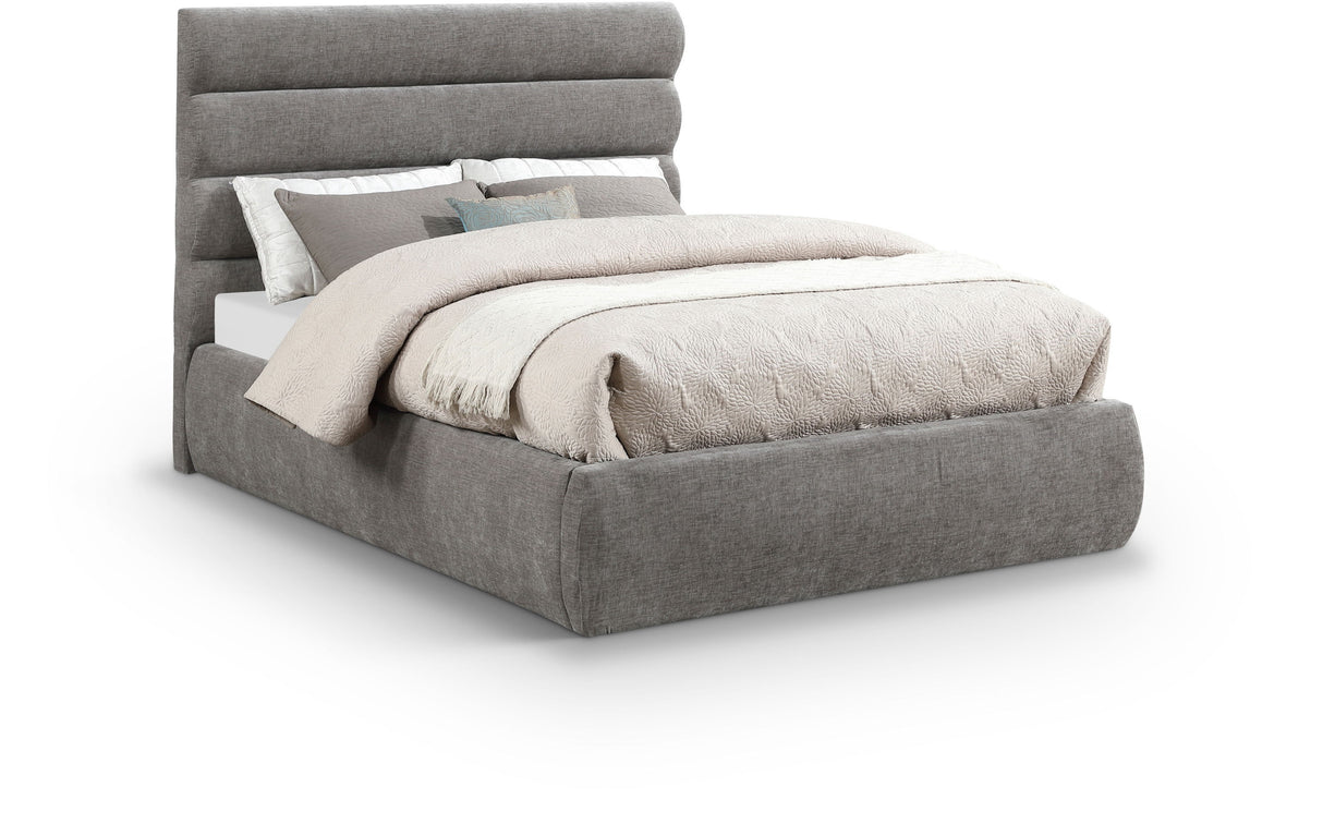 Adam - Chenille Fabric Bed With 52" Headboard