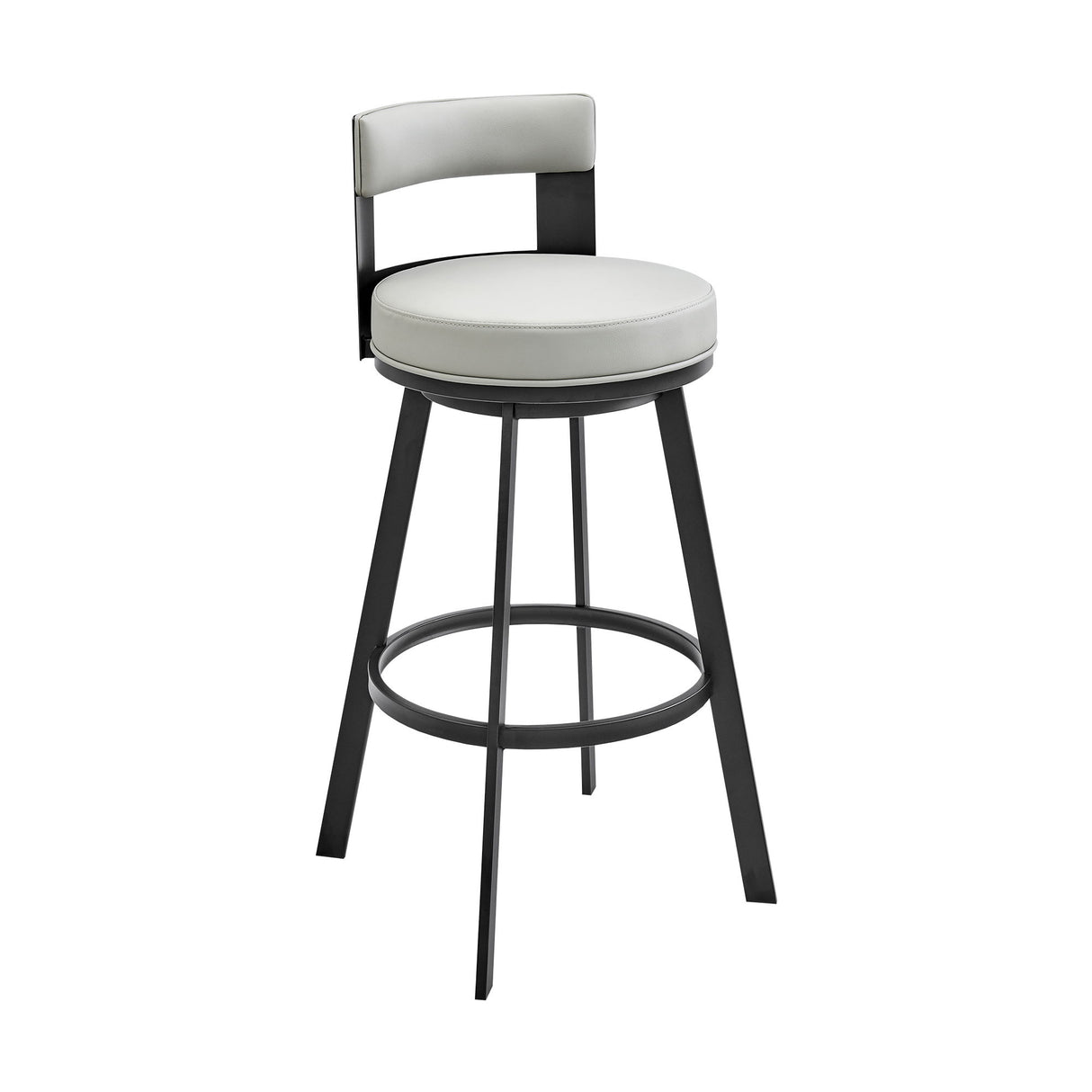 Flynn - Swivel Counter Stool - Black / Light Gray