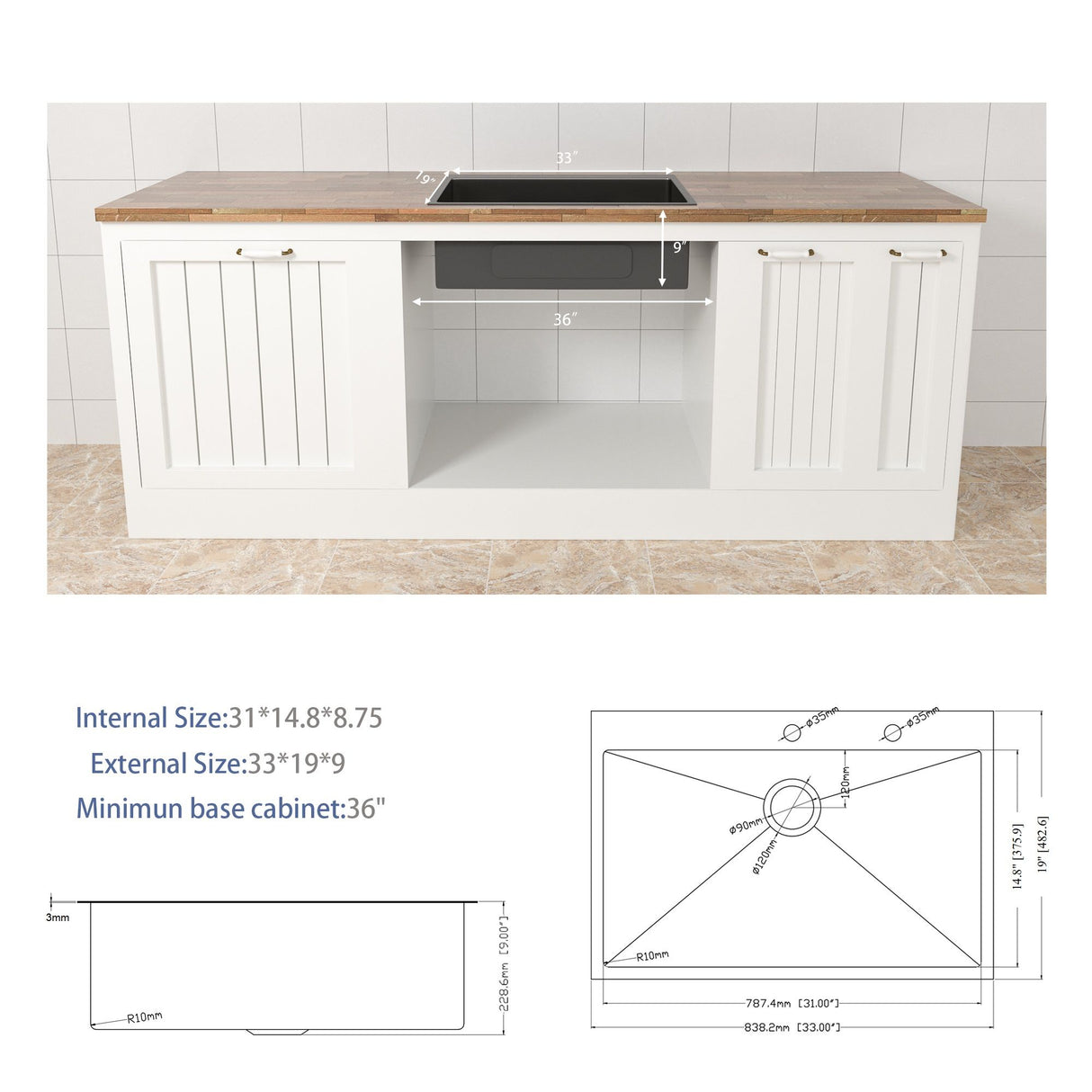 Topmount Stainless Steel Kitchen Sink