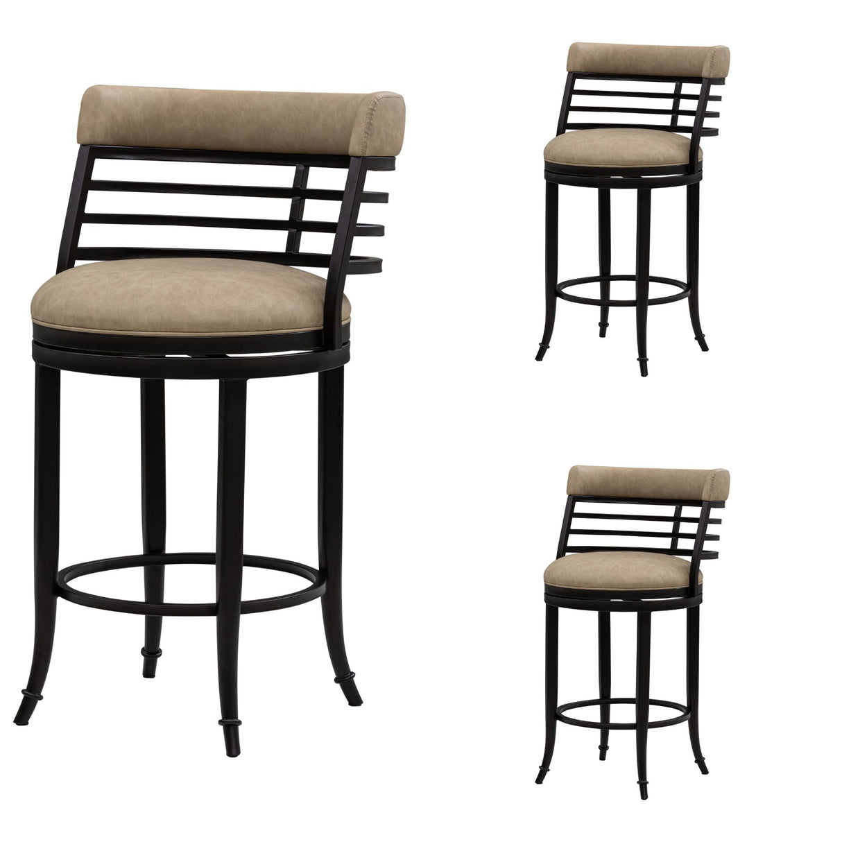Telia - Upholstered Swivel Counter Height Barstool