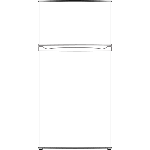 GE GPE12FGKBB - 24 in. 11.6 cu. ft. Top-Freezer Refrigerator - Black