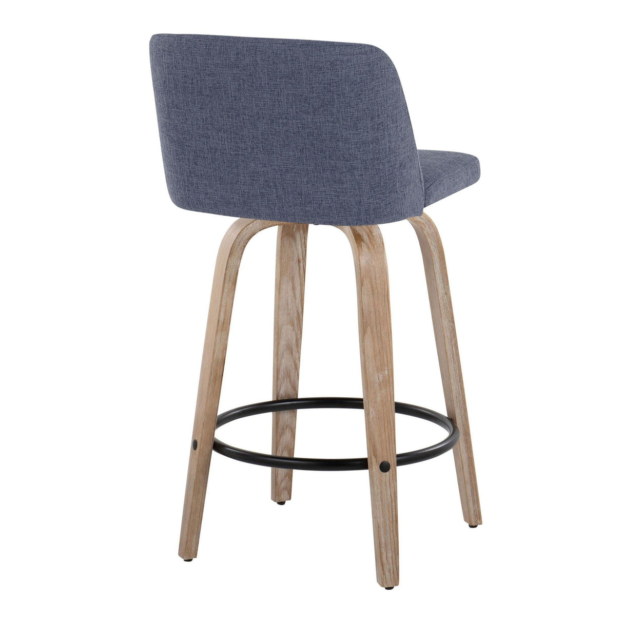 Toriano - 26" Fixed-Height Counter Stool (Set of 2) - Light Brown & Black Base