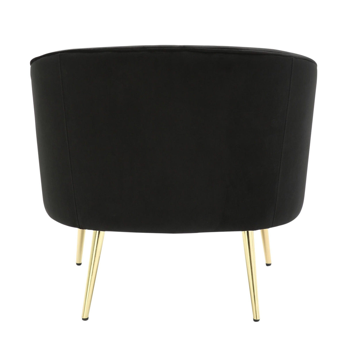 Tania - Accent Chair - Gold Metal And Black Velvet