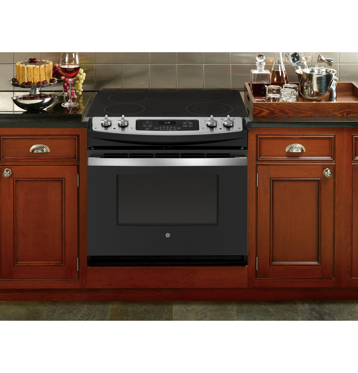 GE JD630STSS - 30 in. 4.4 cu. ft. Drop-In Electric Range with Smoothtop Burners - Stainless Steel