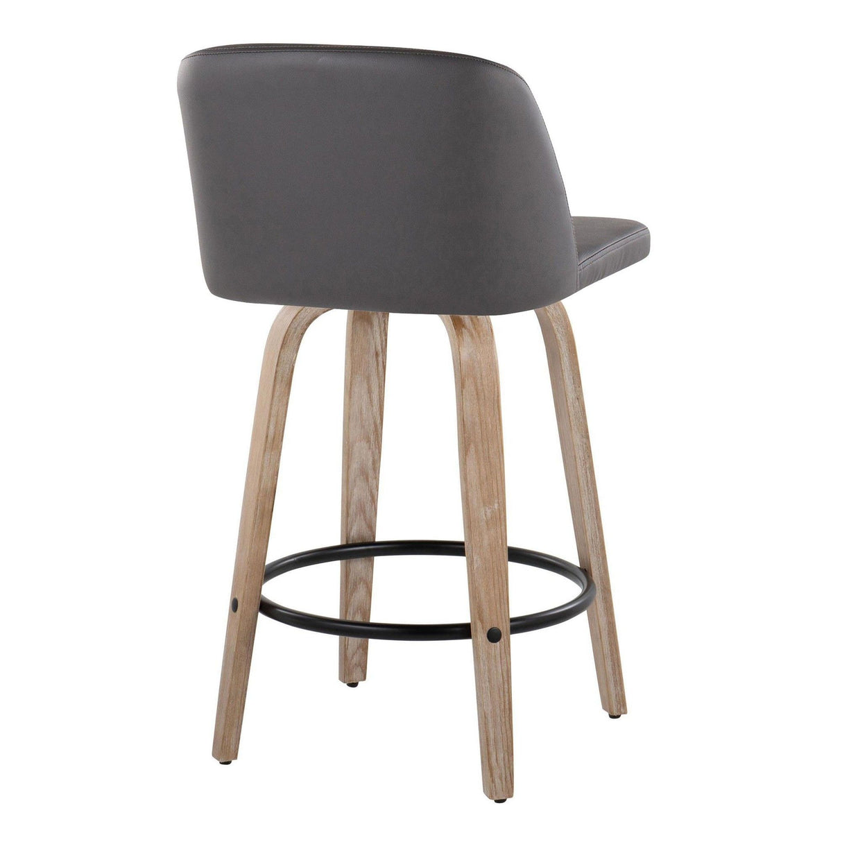 Toriano - 26" Fixed-Height Counter Stool (Set of 2) - Light Brown & Black Base