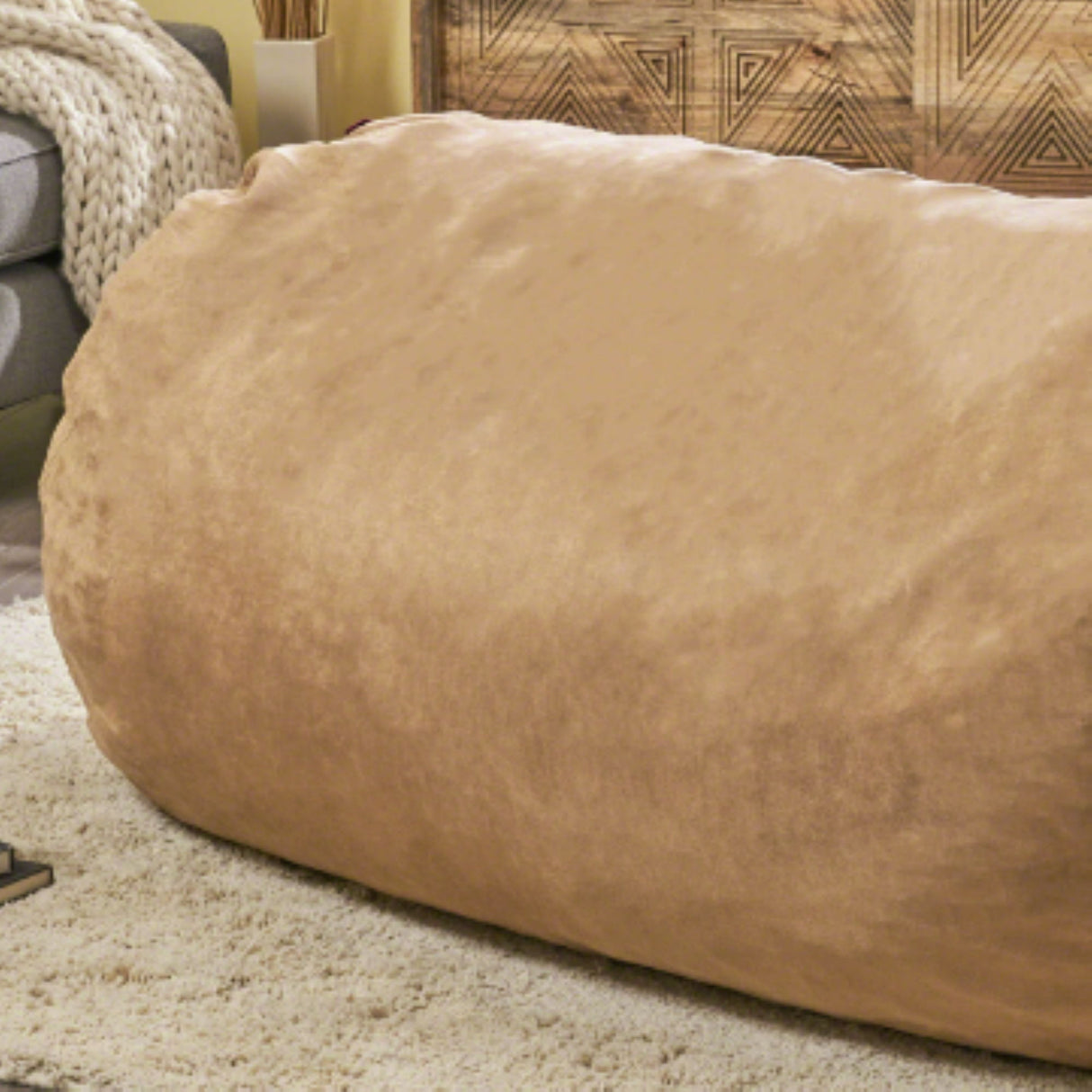 Jasper - Traditional Cylindrical Suede Bean Bag