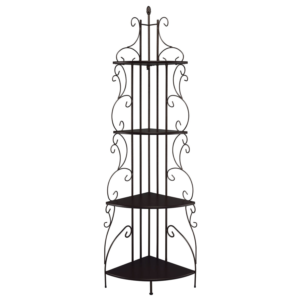 4 Shelf Corner Bookcase - Cappuccino