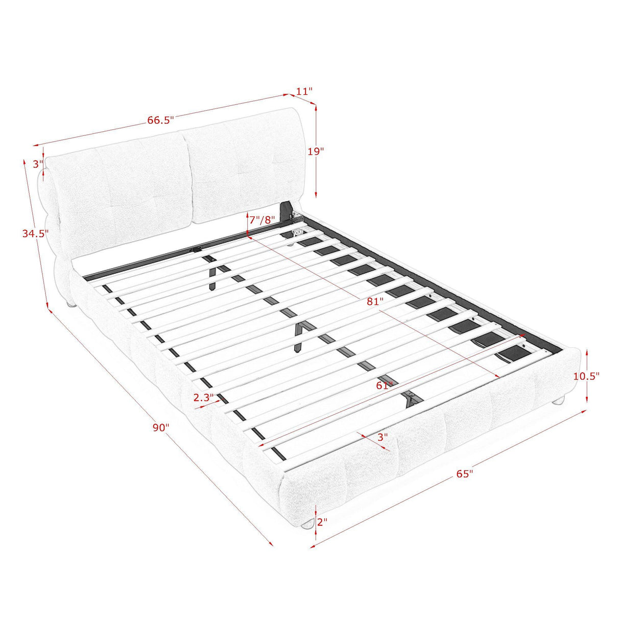 Platform Bed & Upholstered Frame