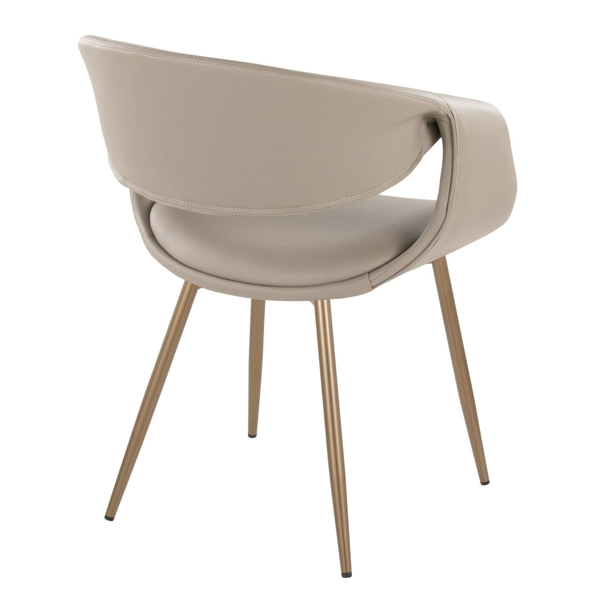 Curvo - Upholstered Chair (Set of 2) - Antique Copper Metal Legs