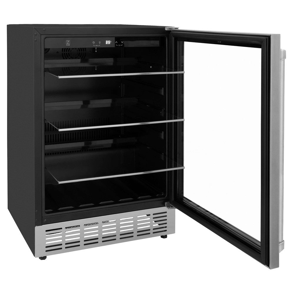 36 in. Kitchen Package with Stainless Steel Gas Range, Range Hood, Microwave Drawer, Tall Tub Dishwasher and Beverage Fridge - (5KPSGRRH36MWDWVRBV) -