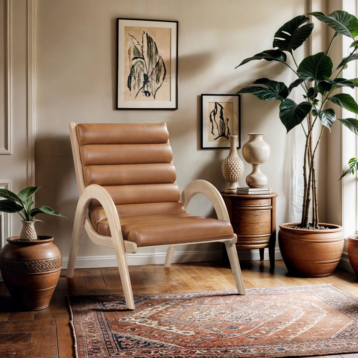 Randal - Accent Chair - Natural Frame