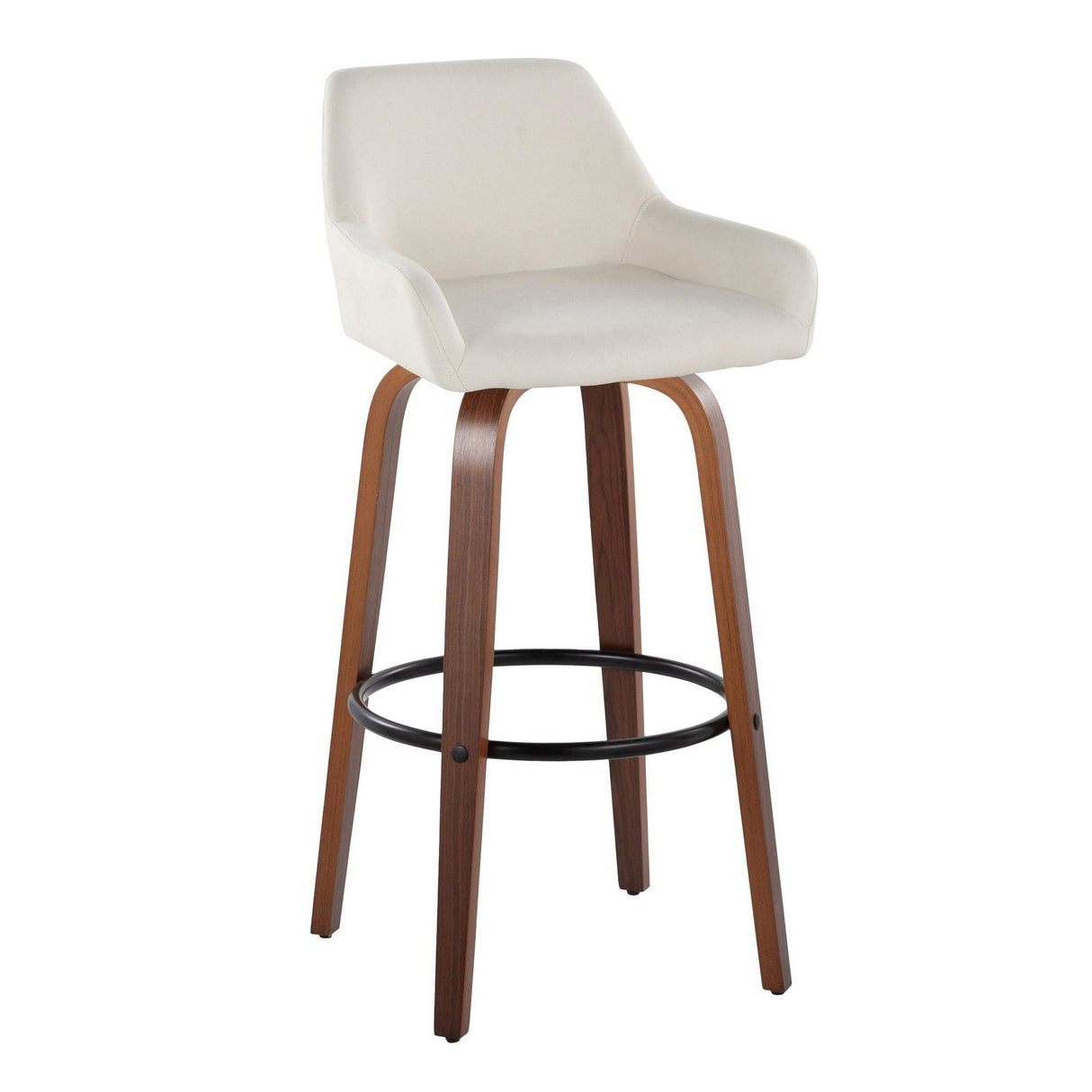 Daniella - 30" Fixed-Height Barstool (Set of 2) - Brown Base