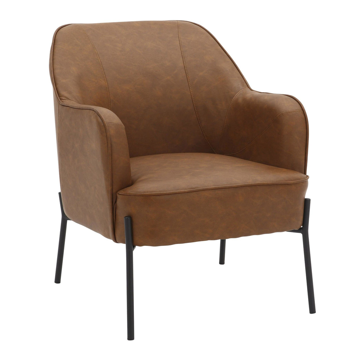 Daniella - Contemporary Accent Chair - Black Metal Legs