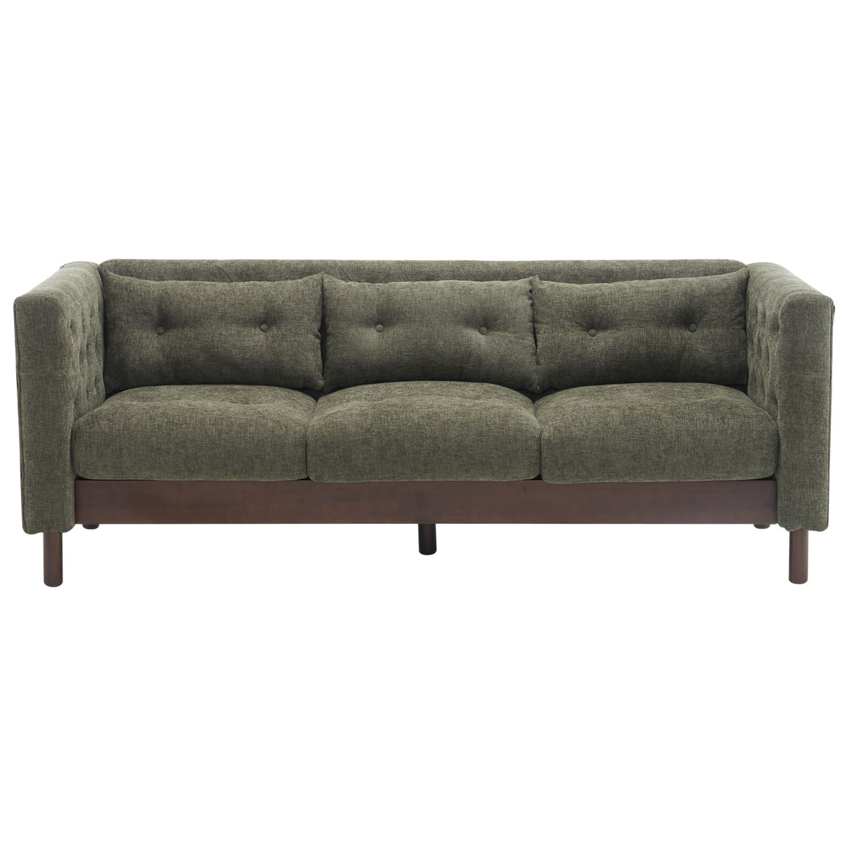 Upholstered Sofa Modern 3 Seater Sofa Couch With Tufted Design For Living Room