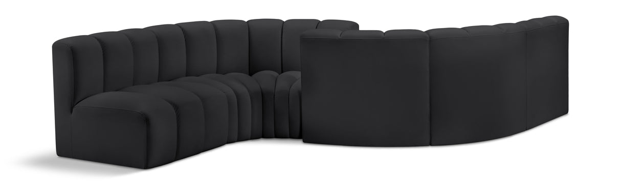 Arc - Faux Leather 6 Piece Modular Sofa
