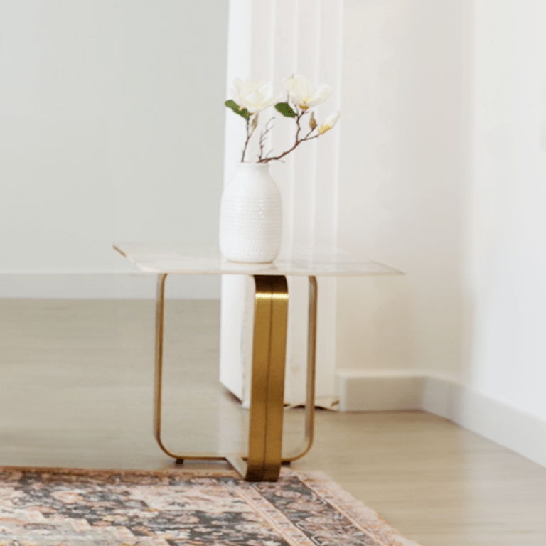 HD-3156 - End Table - Marble/Gold