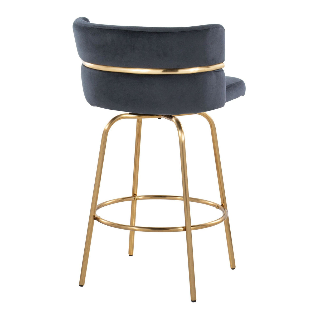 Cinch Claire - 26" Fixed-Height Counter Stool (Set of 2)- Gold Base