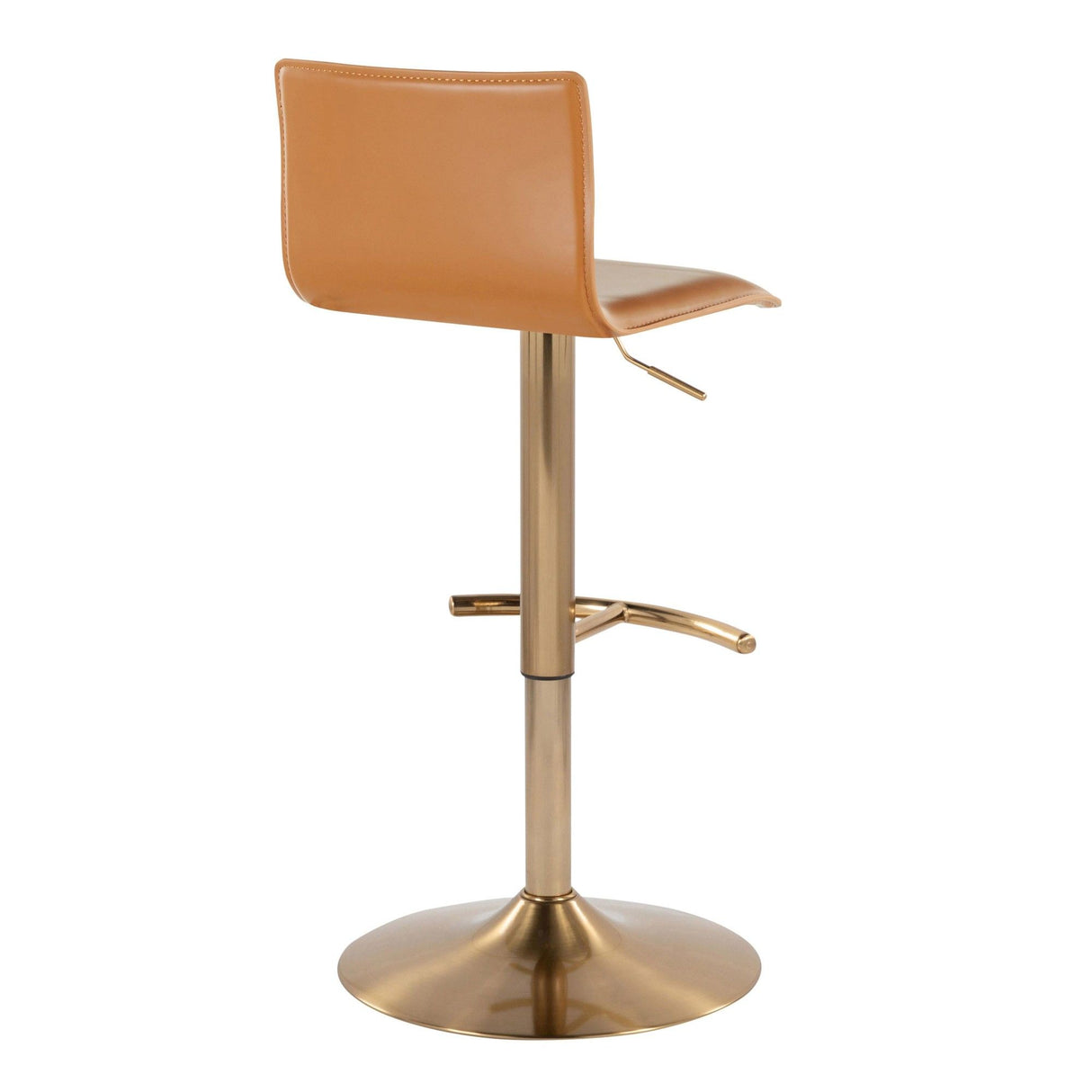 Mara - Adjustable Barstool (Set of 2) - Gold Metal