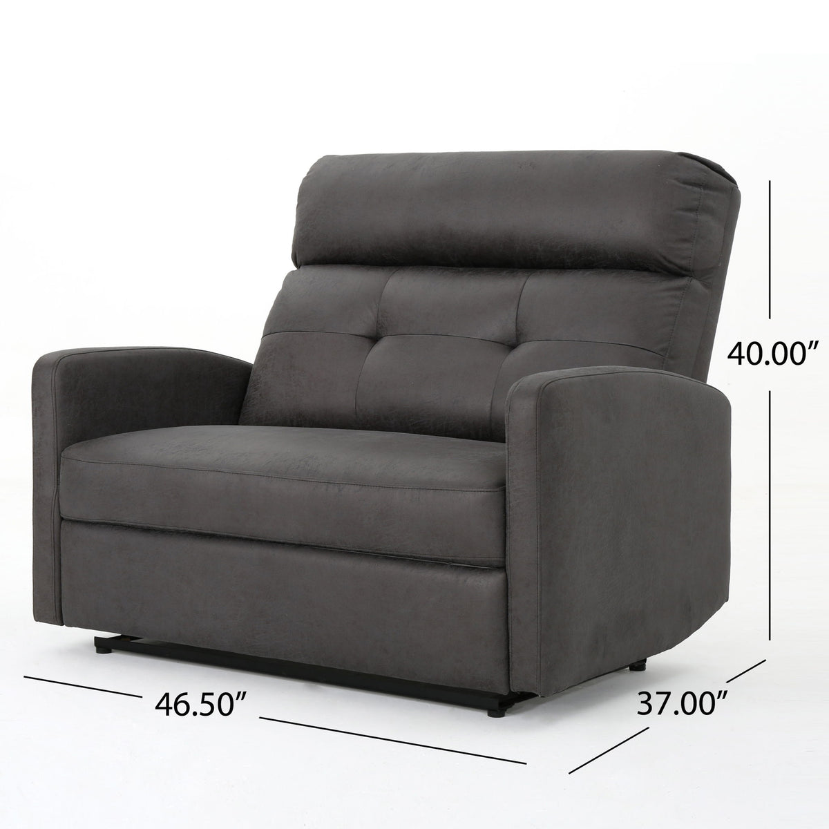 Alma - Contemporary Upholstered Loveseat Recliner - Slate