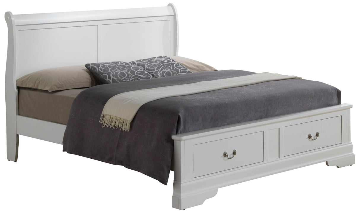 Upholstered Panel Sleigh Bed Design