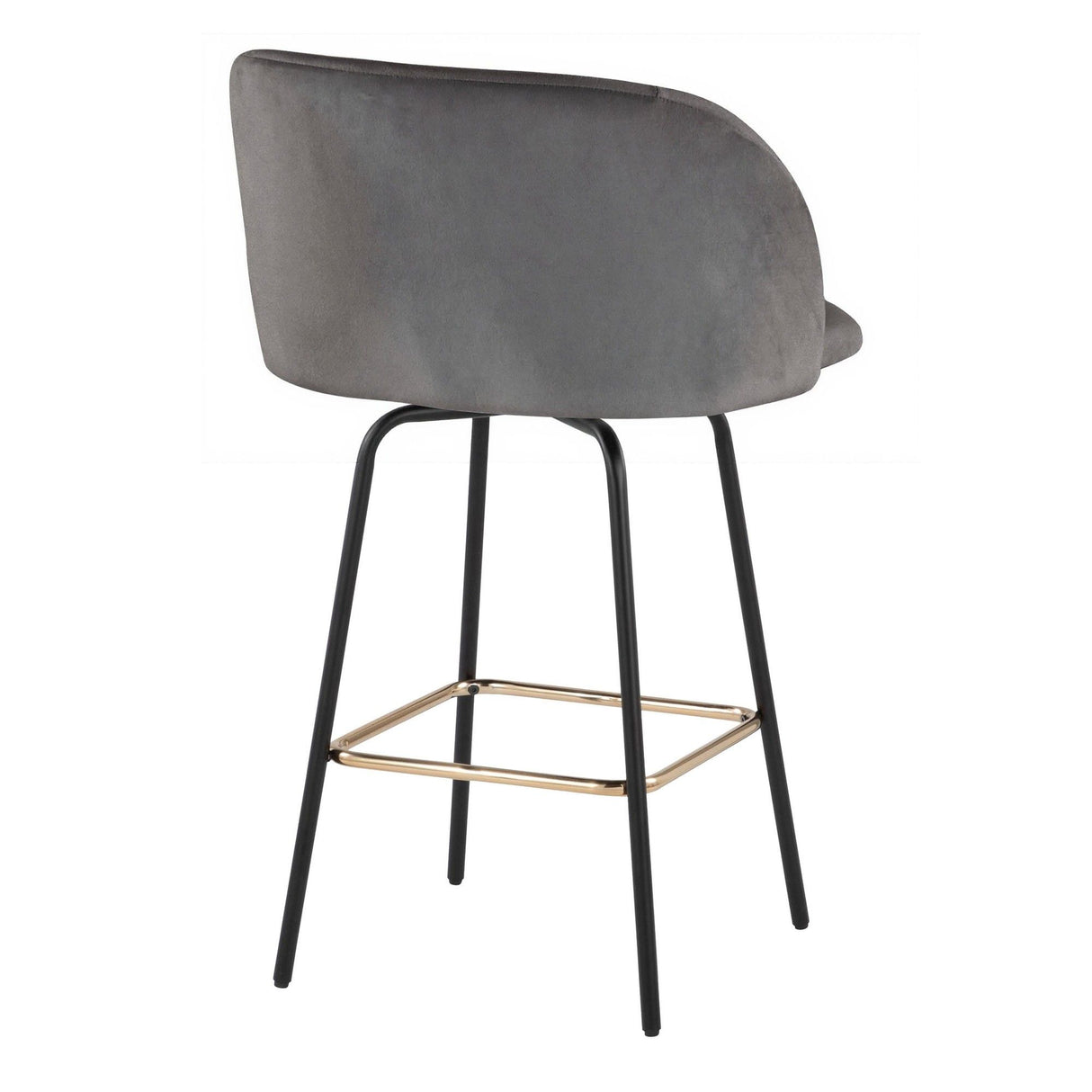 Fran - Glam Fixed-Height Swivel Counter Stool (Set of 2)