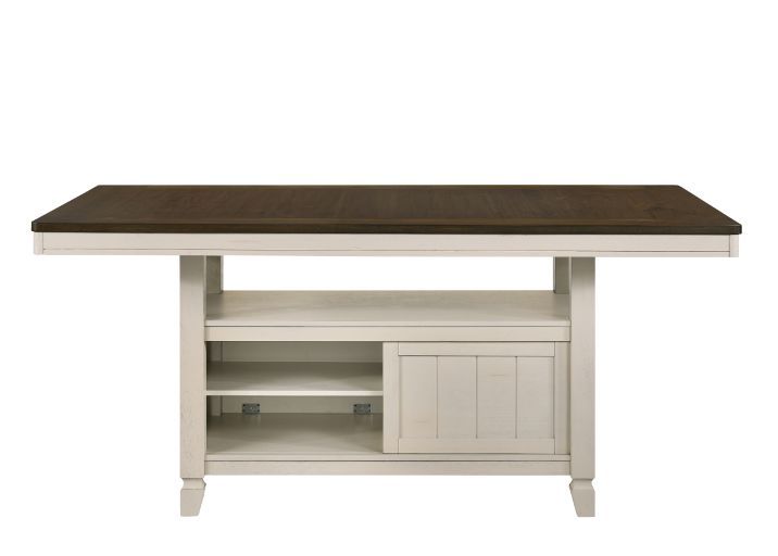 Tasnim - Counter Dining Table - Oak & Antique White