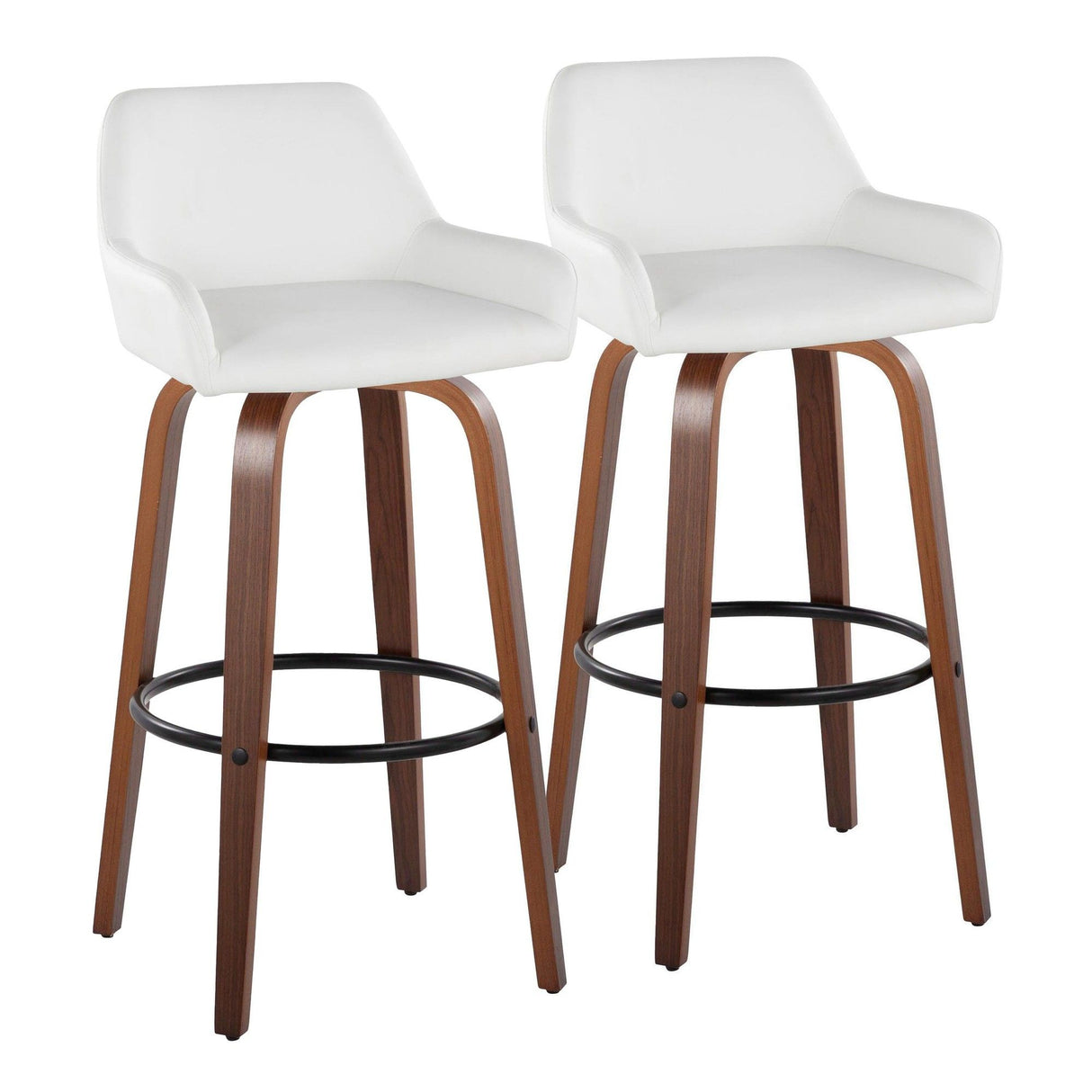 Daniella - 30" Fixed-Height Barstool (Set of 2) - Brown Base