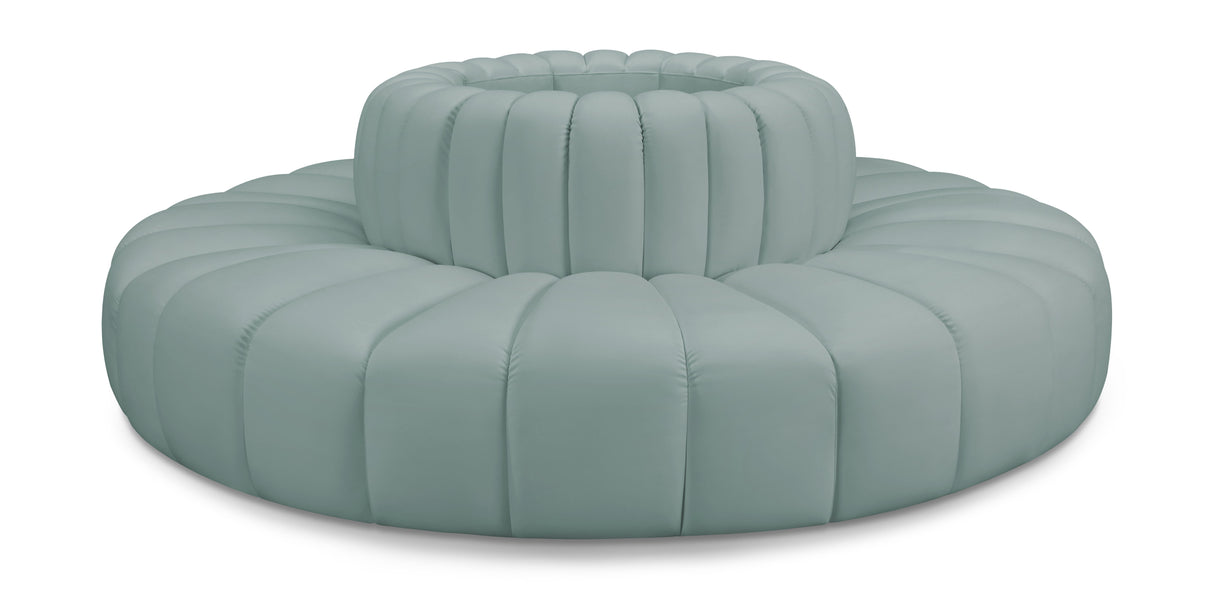 Arc - Faux Leather 8 Piece Round Modular Sofa