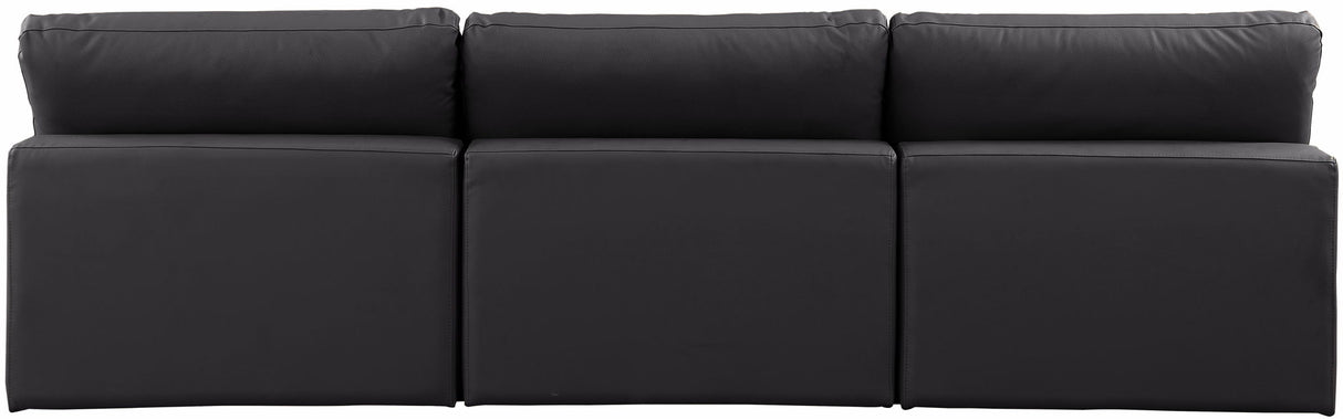 Comfy - Faux Leather Modular Armless Sofa 3 Seats