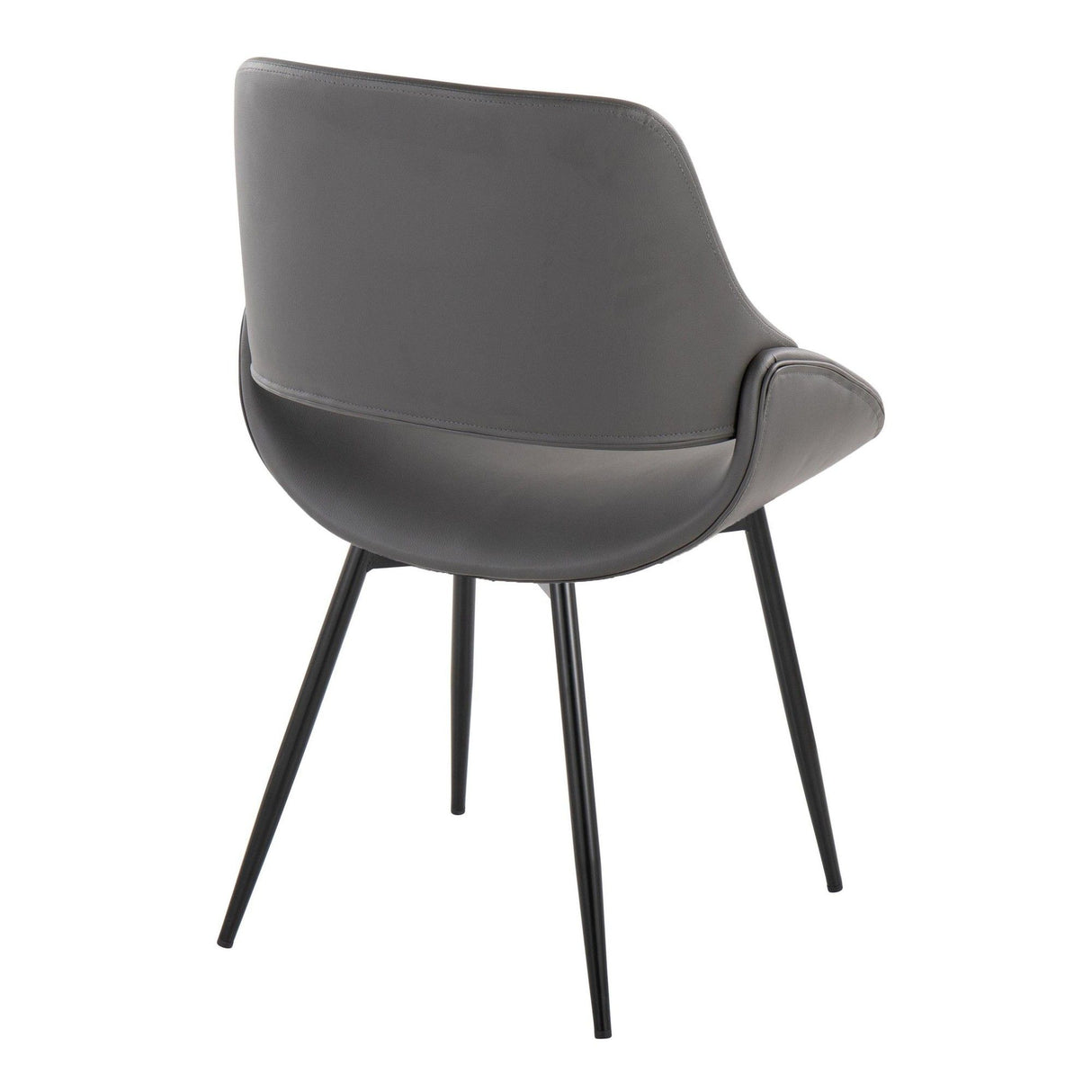 Fabrizzi - Mid-Century Modern Accent / Dining Chair (Set of 2) - Black Metal