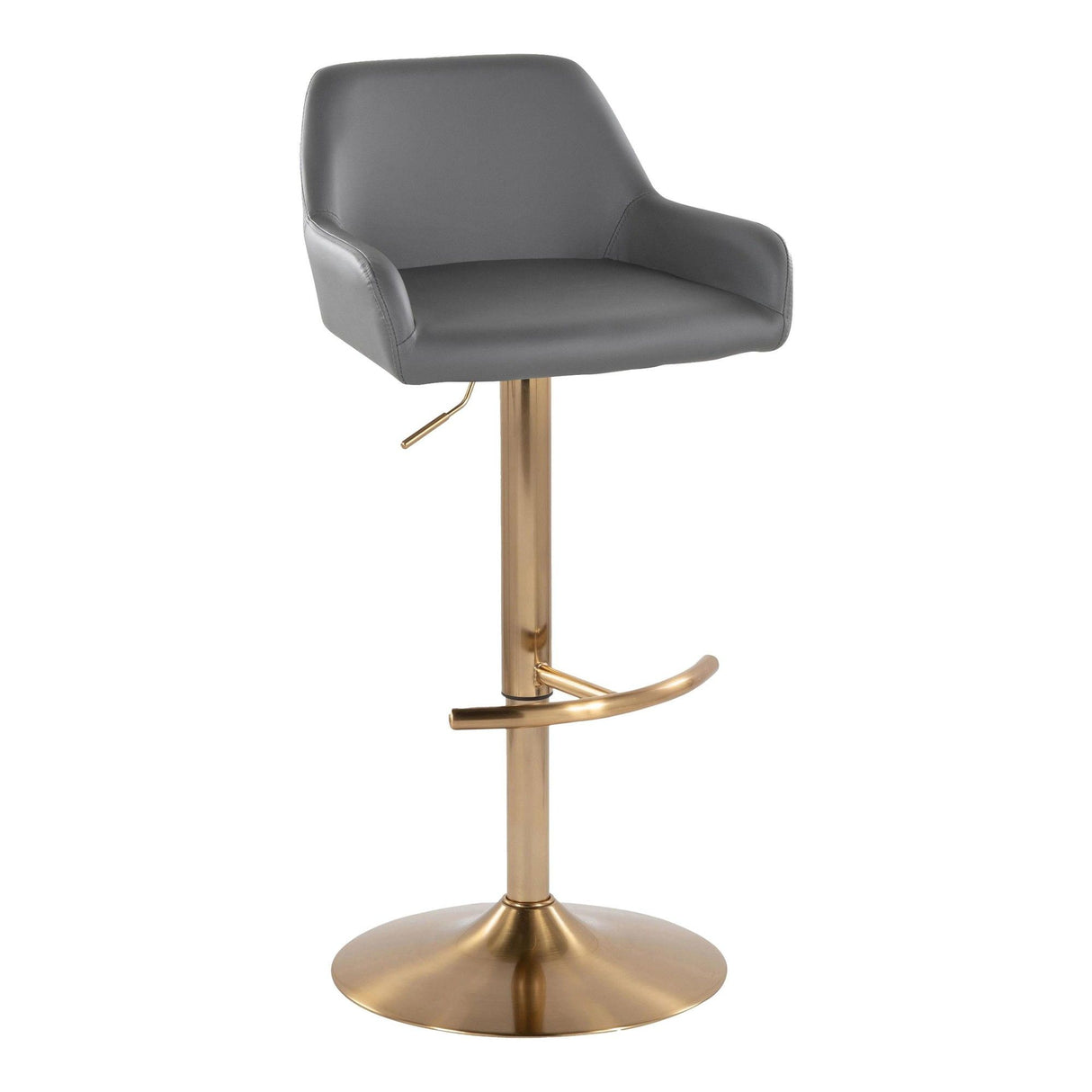 Daniella - Adjustable Barstool (Set of 2) - Gold Base