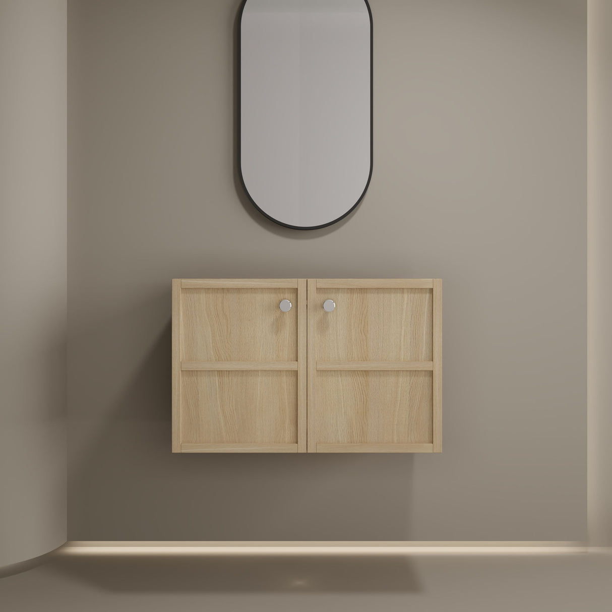 Modern Wall Mounted Bathroom Vanity With Soft Closing Doors