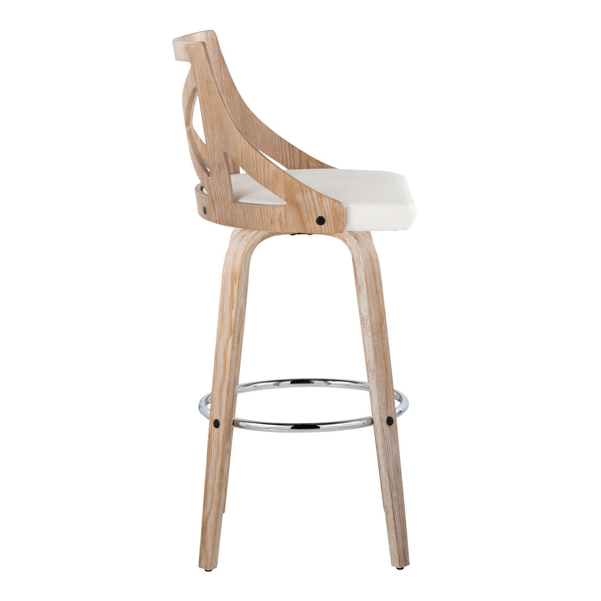 Charlotte - Fixed-Height Barstool (Set of 2) - Chrome Metal