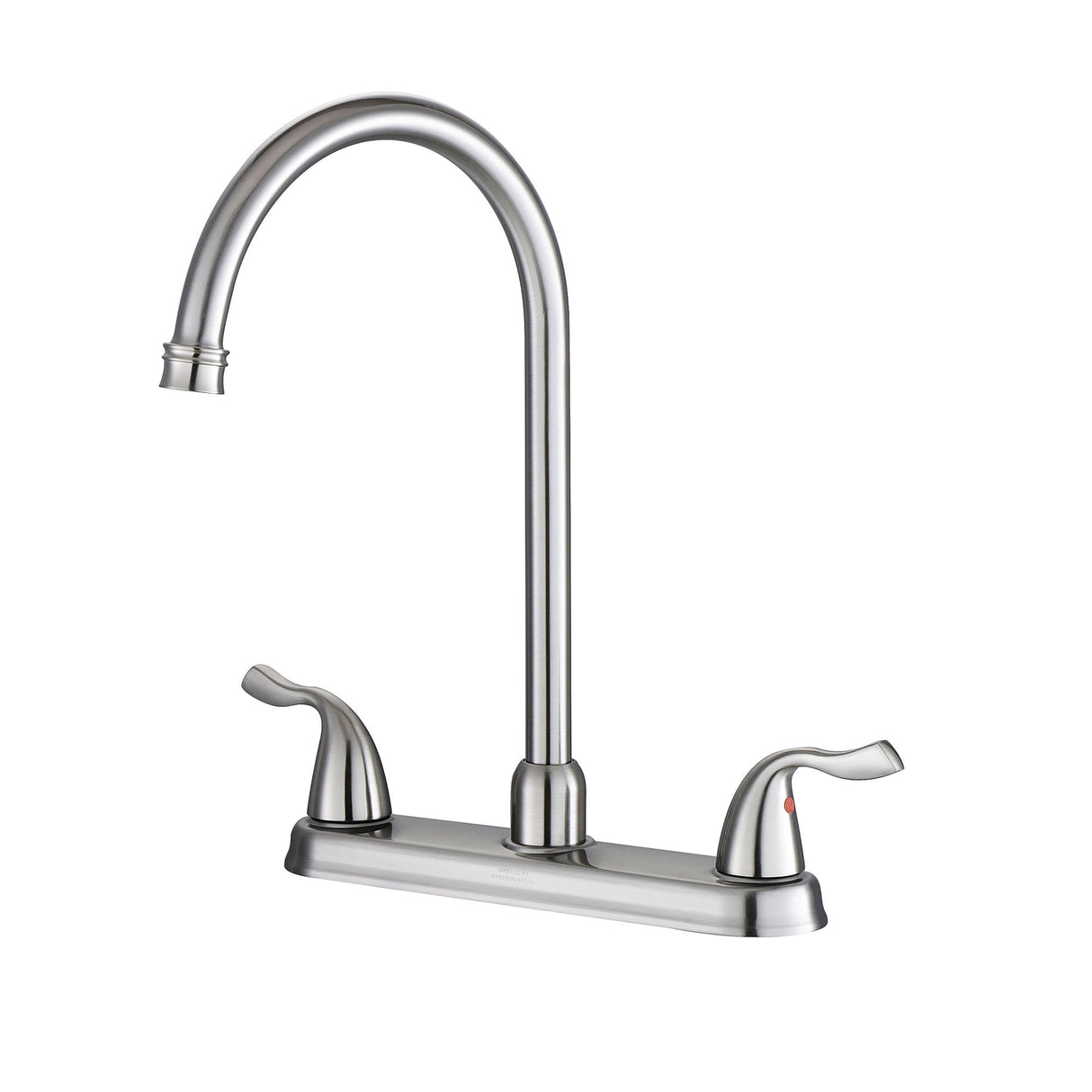 Stainless Steel Kitchen Sink Faucet With 2 Handles, 3 Hole Installation