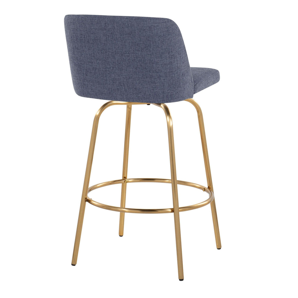 Toriano - 26" Fixed-Height Counter Stool (Set of 2) - Gold Base