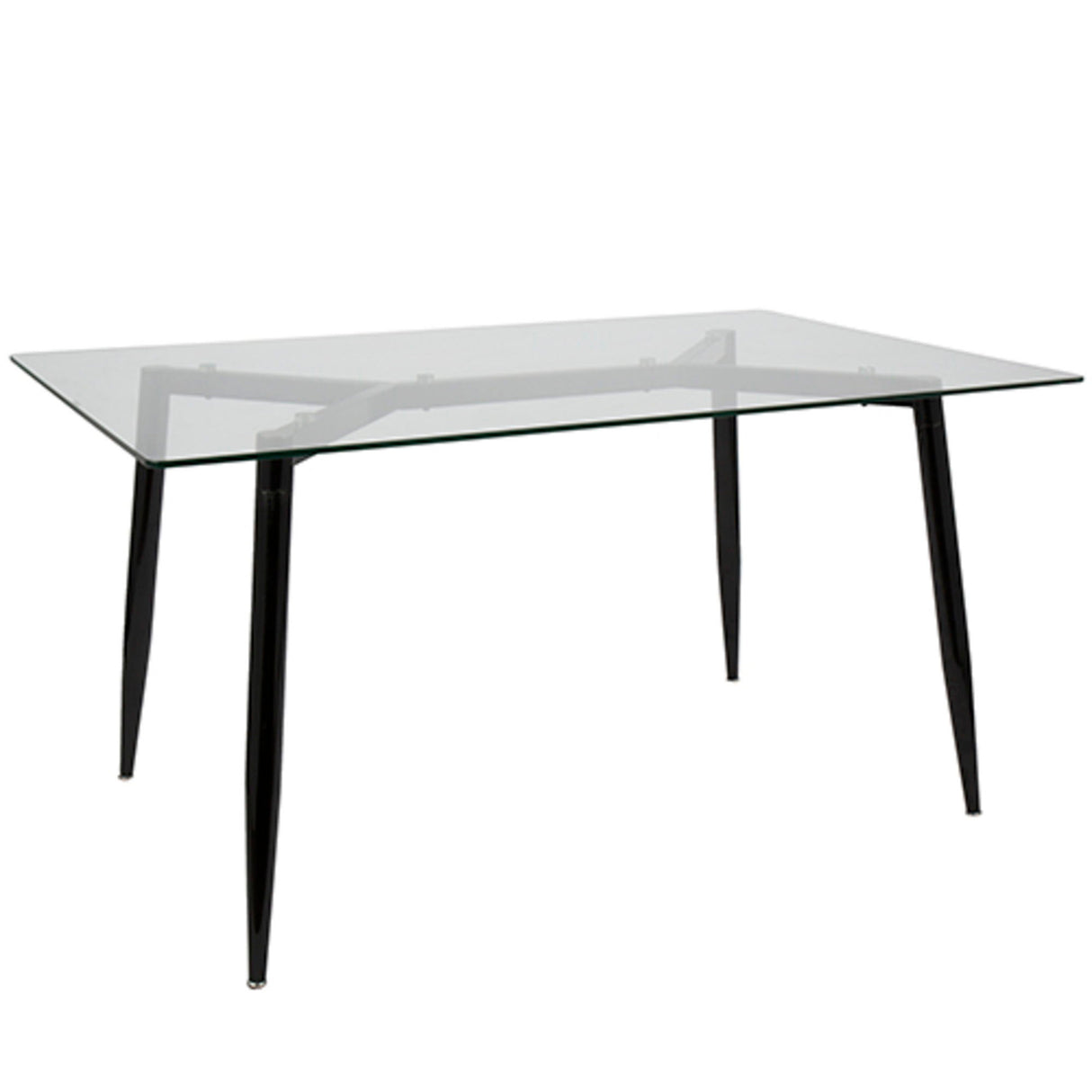 Clara - Dining Table - Black And Clear