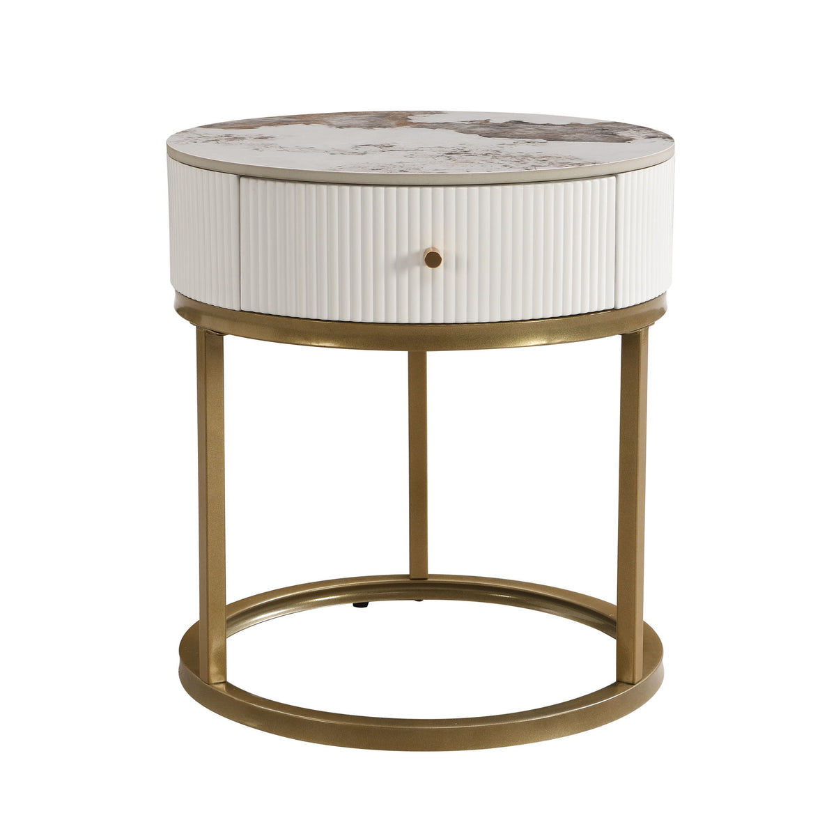 Modern Round Table With Drawers