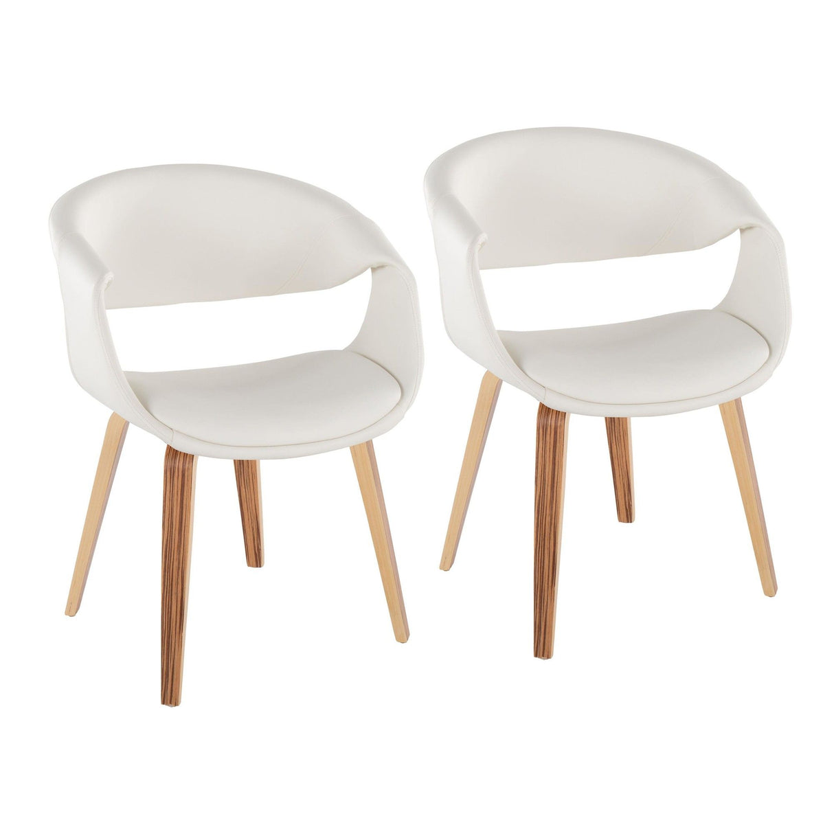 Curvo - Upholstered Chair (Set of 2) - Zebra Wood Legs