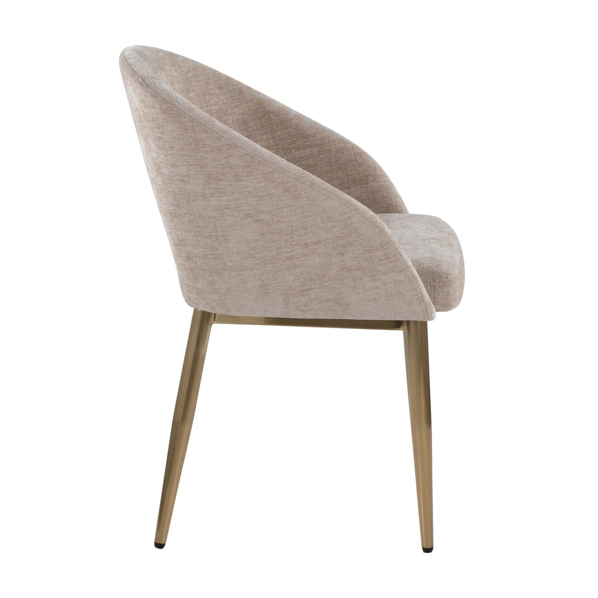 Renee - Upholstered Contemporary Chair (Set of 2) - Gold Metal Legs