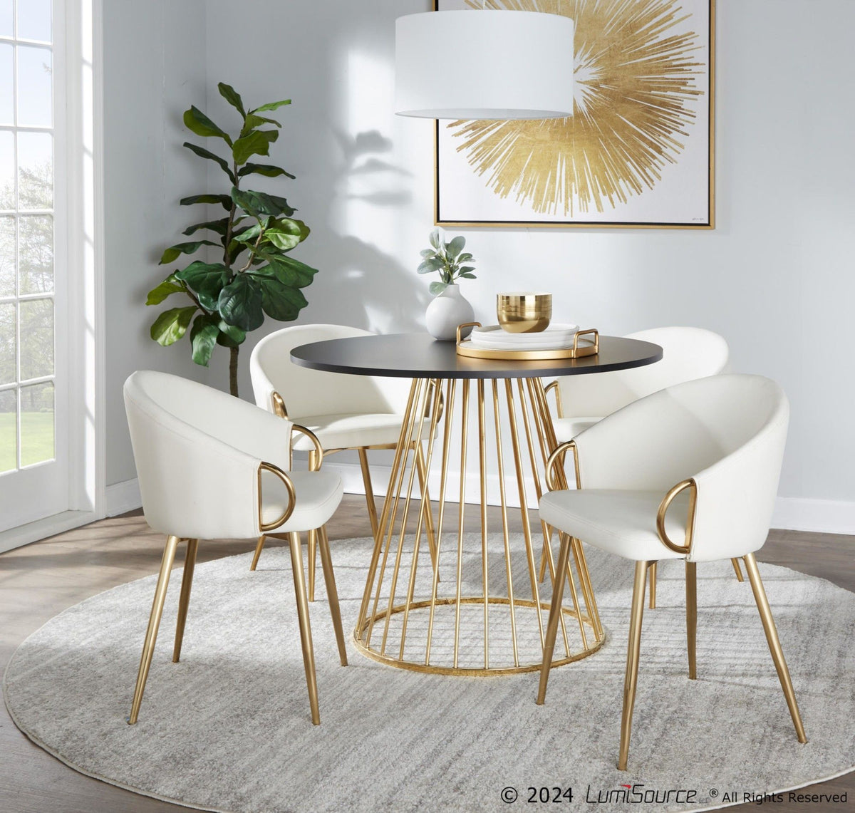 Canary - Cosmo Dining Table - Gold Base