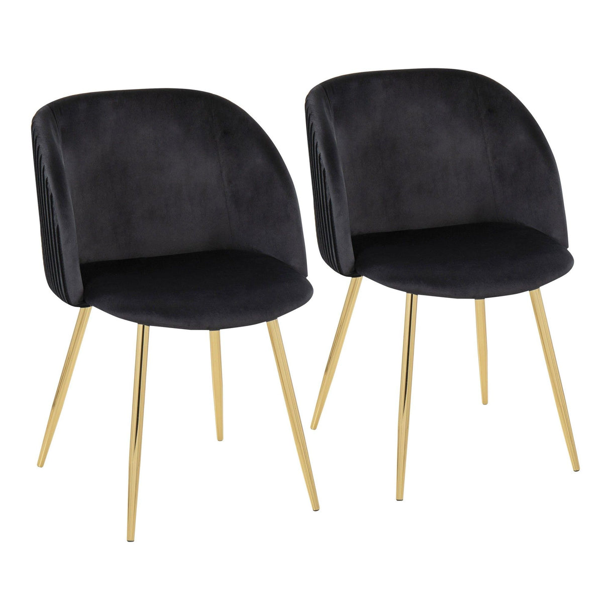Luna - Pleated Contemporary Chair (Set of 2)