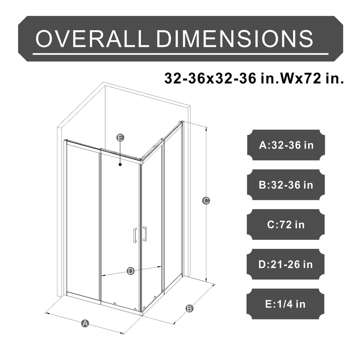 Corner Sliding Shower Door & Base Combo Kit With Magnetic (No Drain Kit)