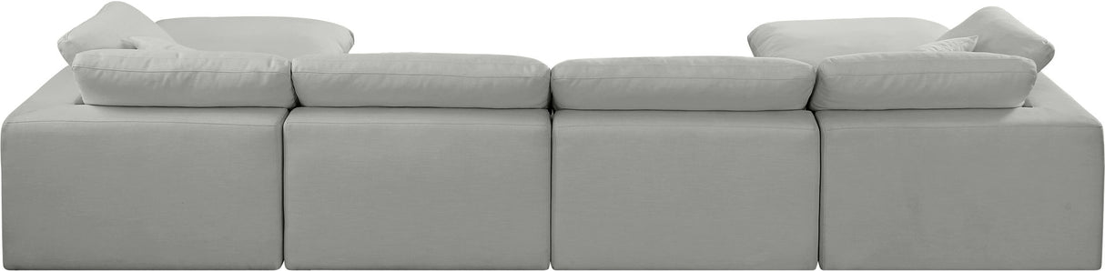 Comfy - 6 Piece Linen Modular Double Chaise Sectional