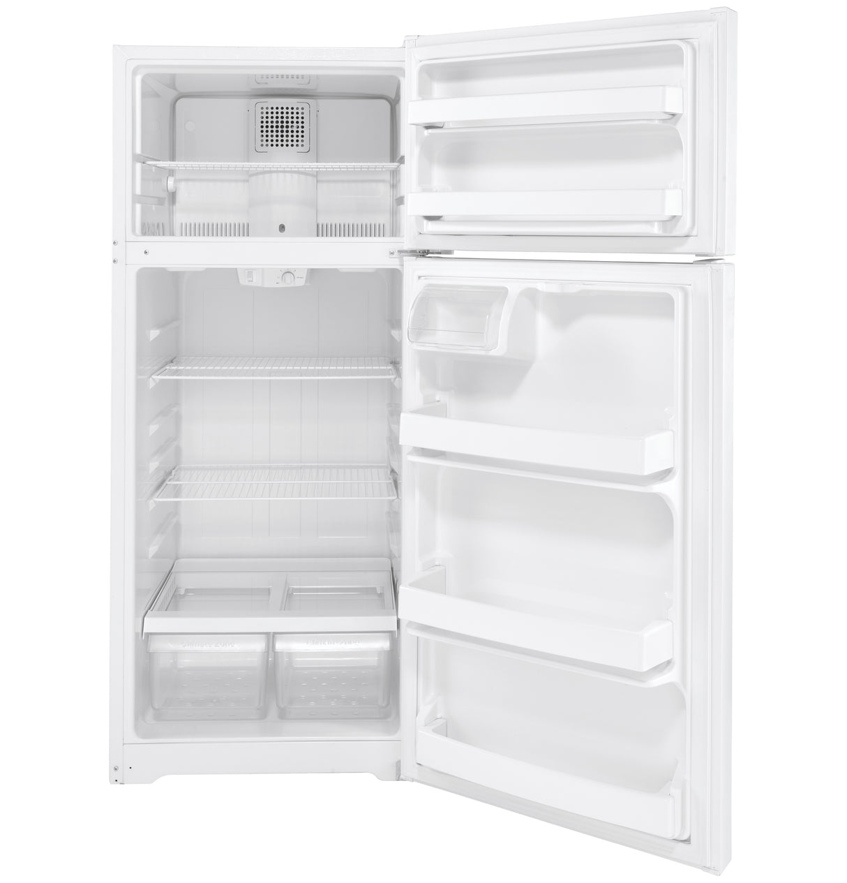GE GTE18DTNRWW - 17.5 Cu. Ft. Top-Freezer Refrigerator - White