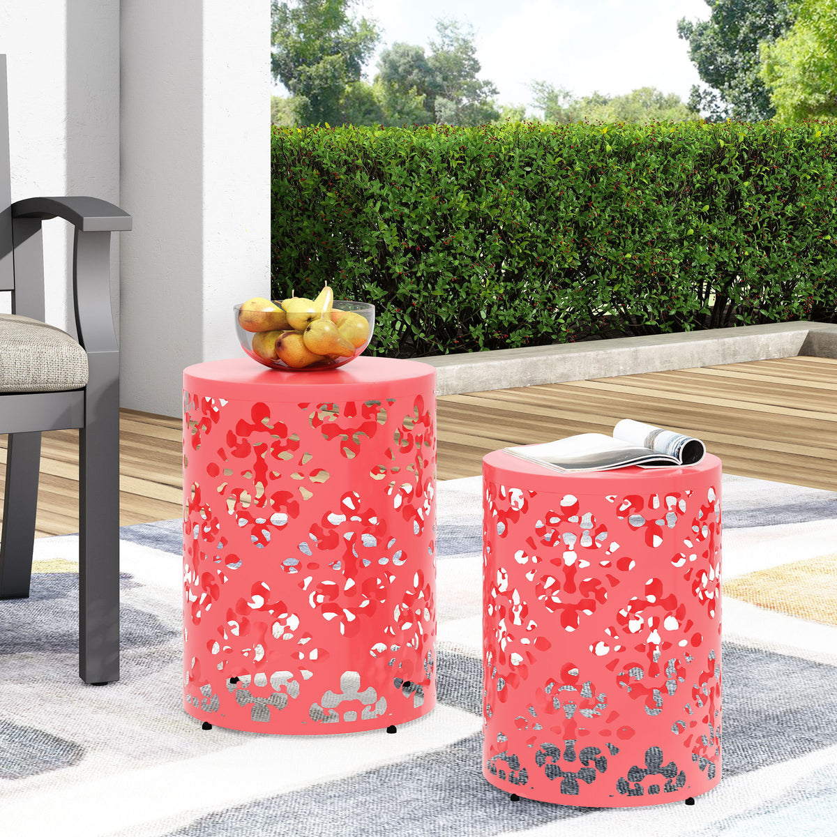 Outdoor Metal Modern Design End Table