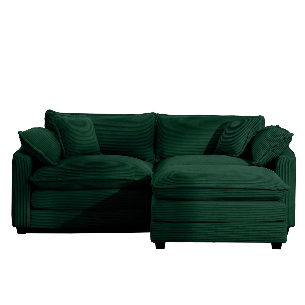 Modern Oversized Modular Cushion Sofa With Ottoman, Low Back, Deep Seating Sofa Set