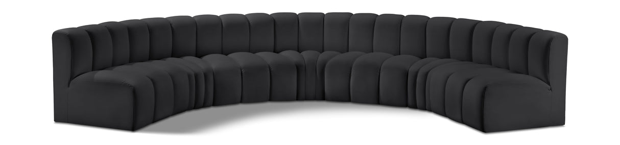 Arc - Faux Leather 7 Piece U-Shaped Modular Sofa