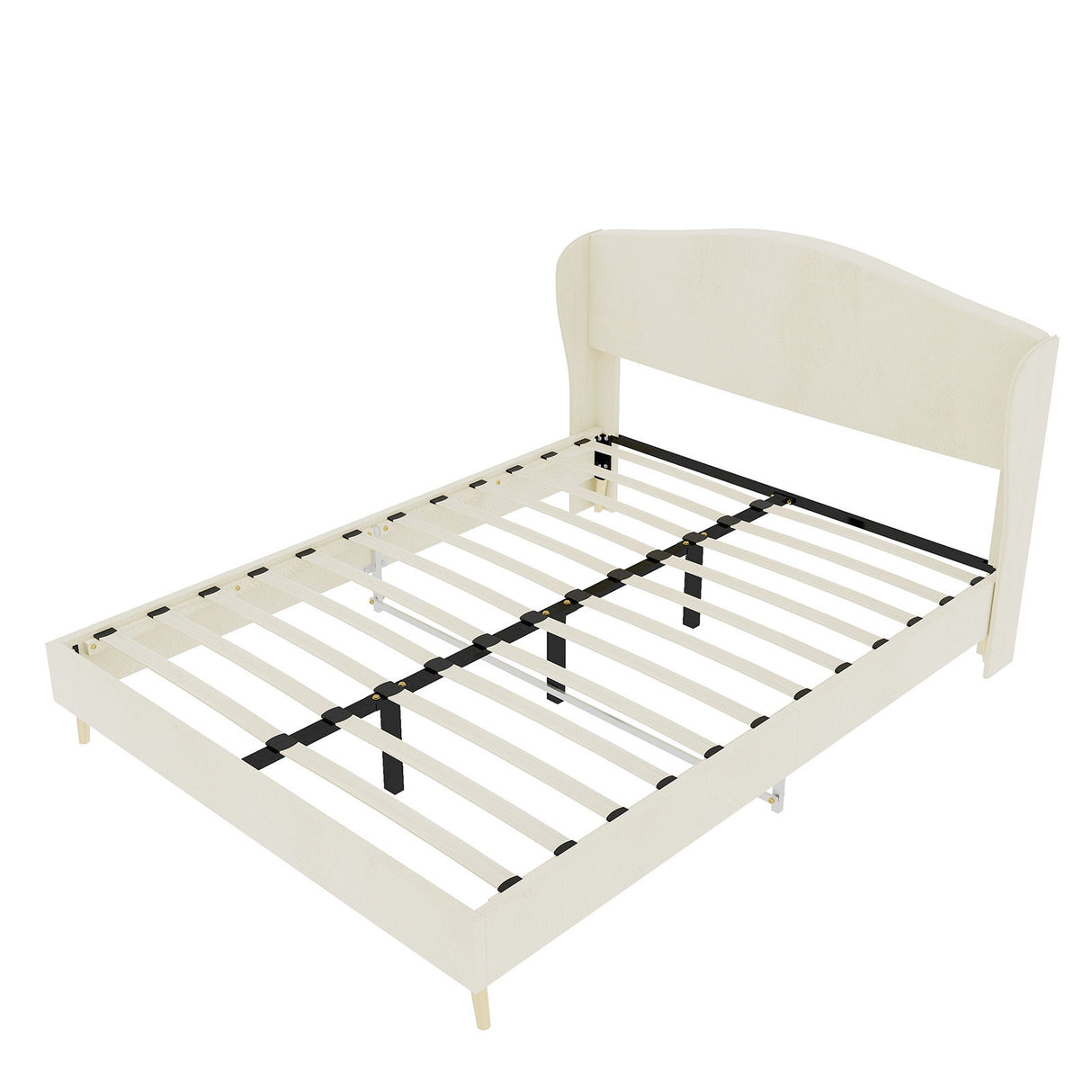 Upholstered Bed, Tufted Headboard, Comfortable Sleep