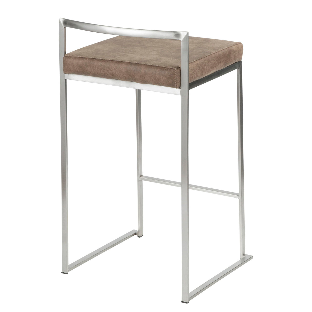 Fuji - Counter Stool Steel With Cushion - Stainless Steel